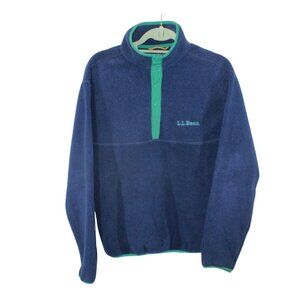 LL Bean Adults' Beans Classic Fleece Pullover Sweater Night Womens M Mens S